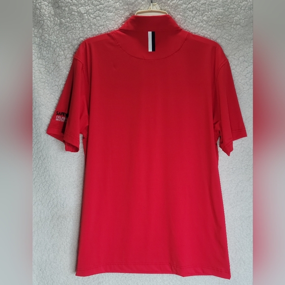 Rhoback Size Medium Vibrant Red Polo Shirt Like New - Picture 5 of 7